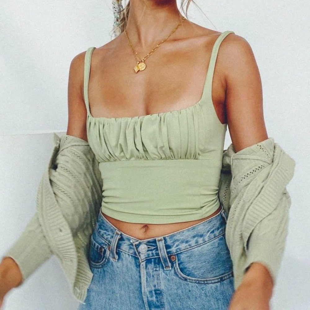Verge Girl Green Corset Top Size 4 US (8 AUS) - Picture 3 of 3